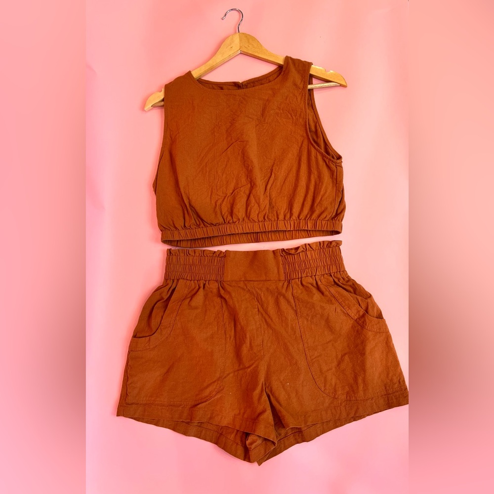 Adorable Carmel Colored 2 - Piece Set